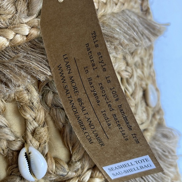 Salt + Umber Isla Jute Seashell tote - Picture 6 of 13